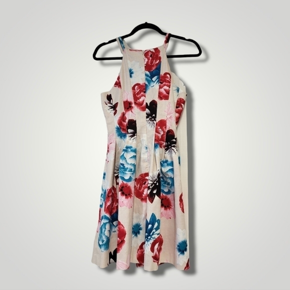 Guess Dress Womens 6 Floral Pattern‎ Sleeveless Knee Length Fitted Bodice A-Line - Picture 3 of 9